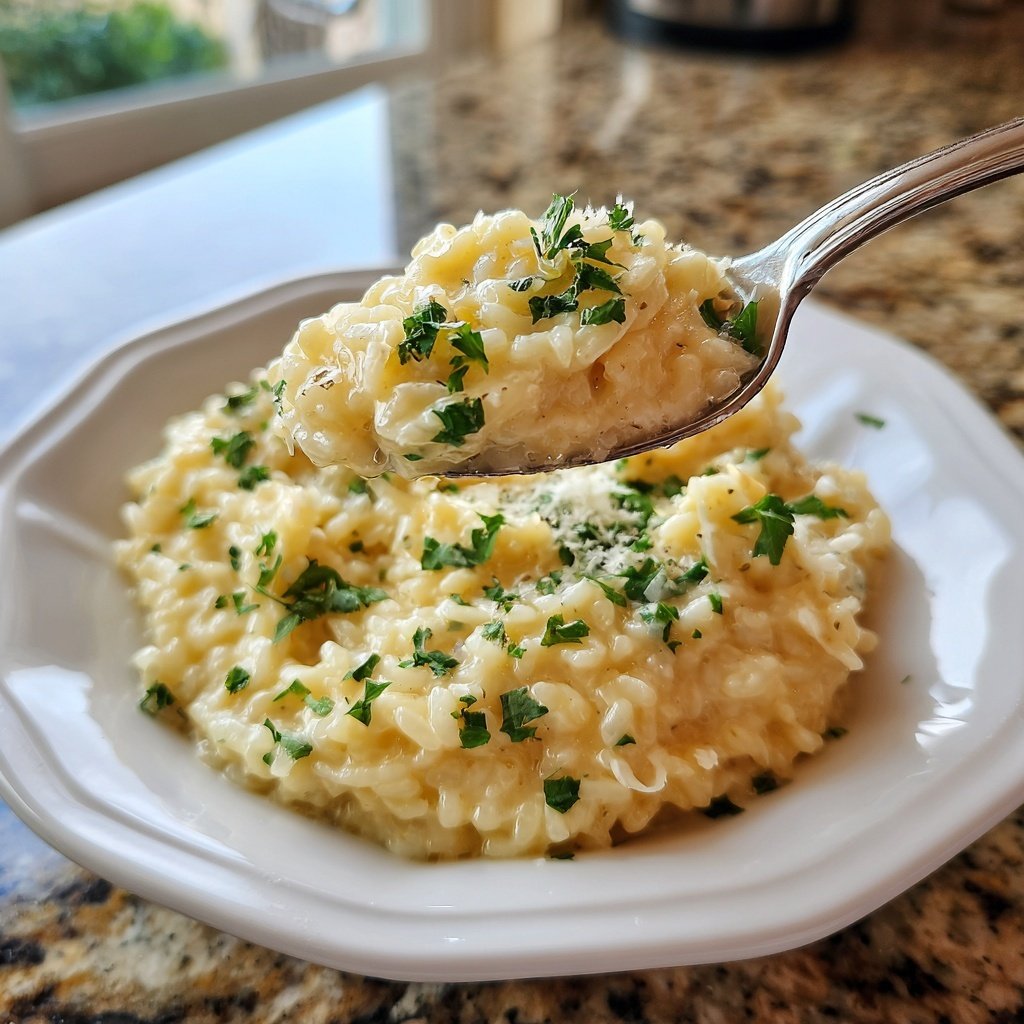 Champagne Risotto Elegant Romantic Dinner