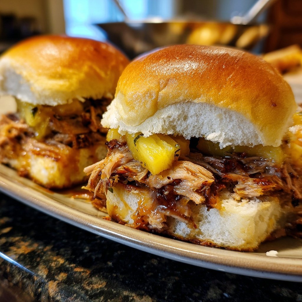 Hawaiian Sliders with Pineapple