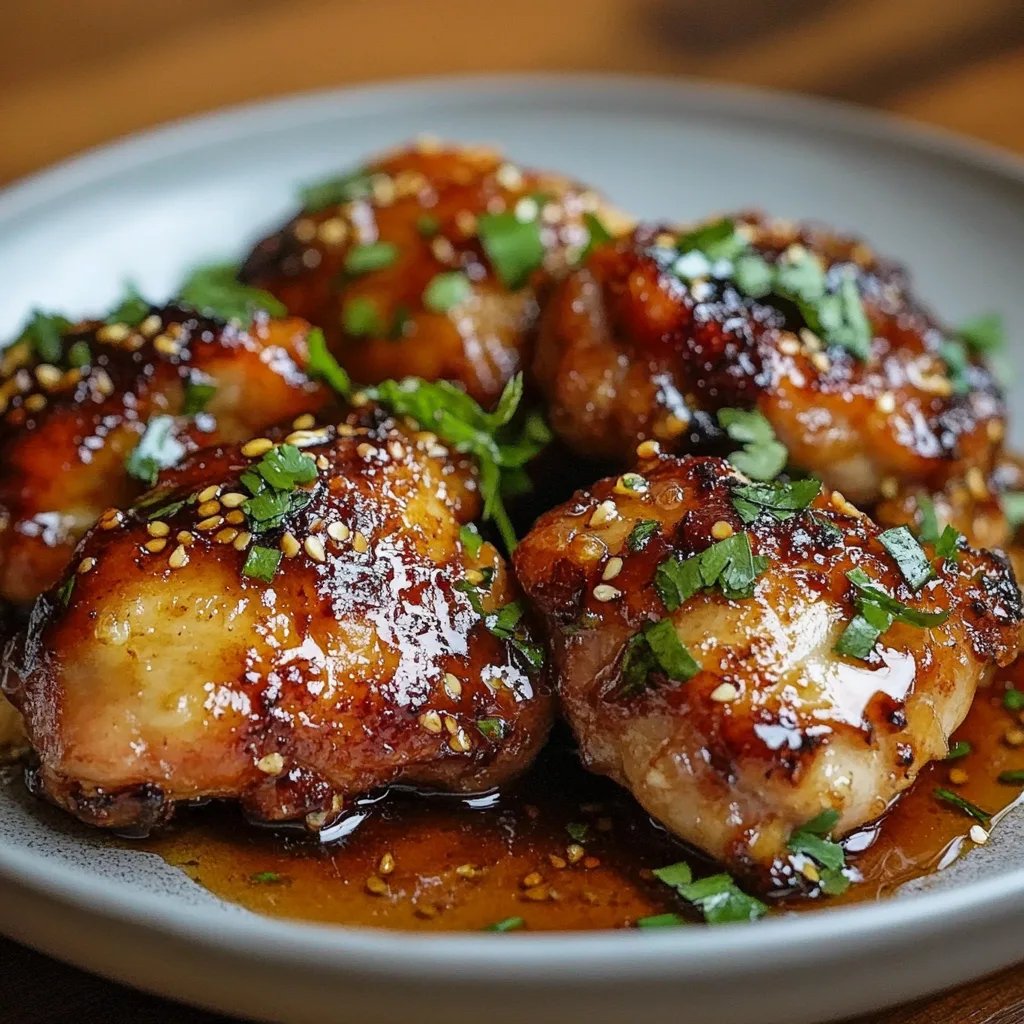 Air Fryer Korean Soy Garlic Chicken Thighs