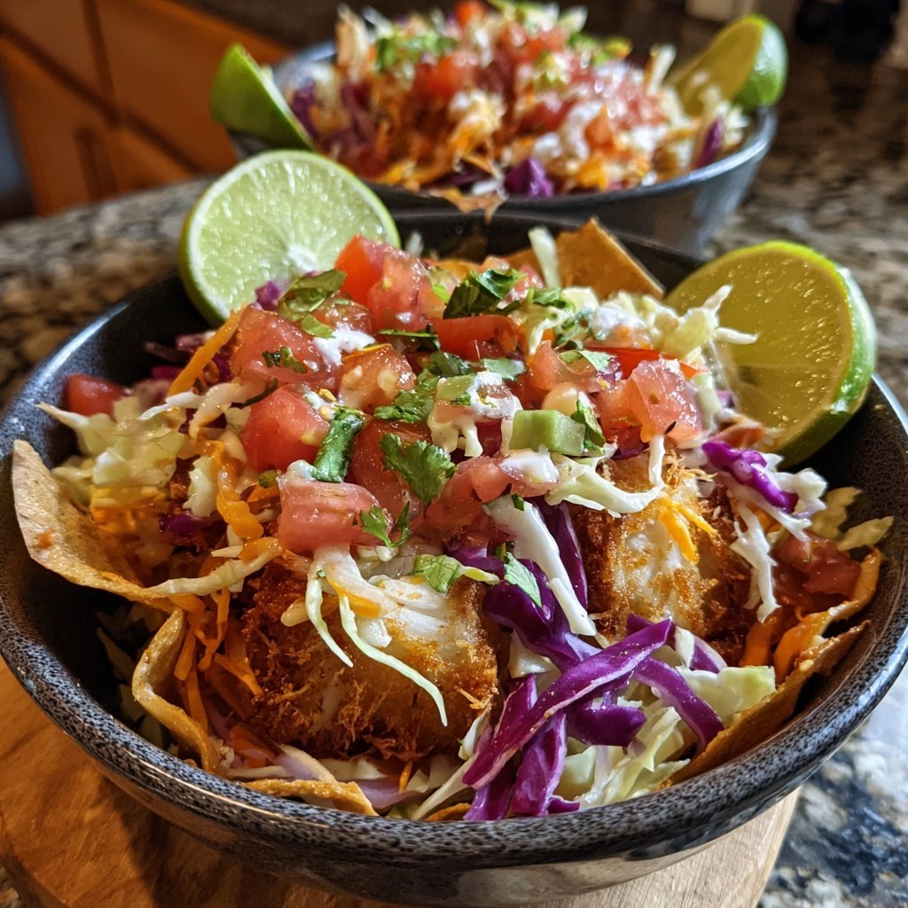 Air Fryer Fish Taco Bowls