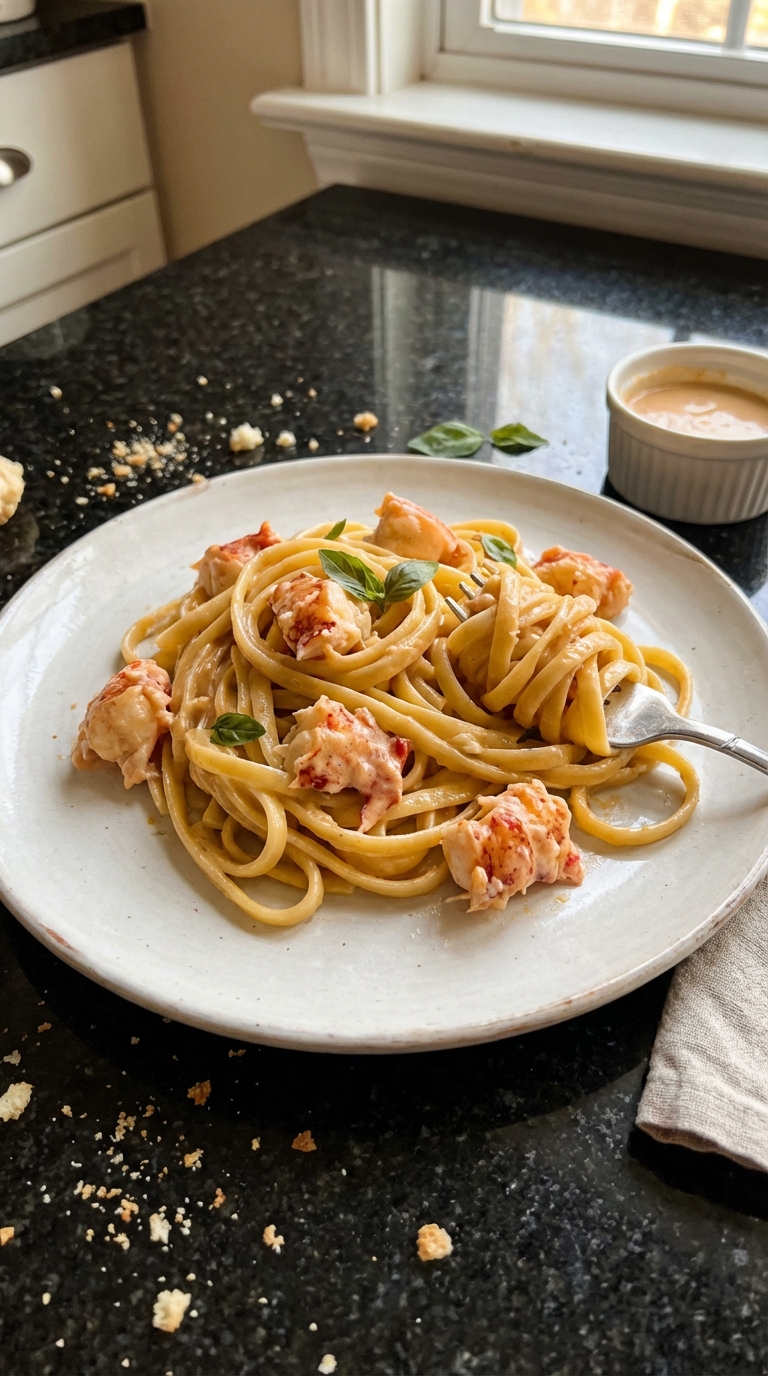 Linguine with Lobster Cream Sauce