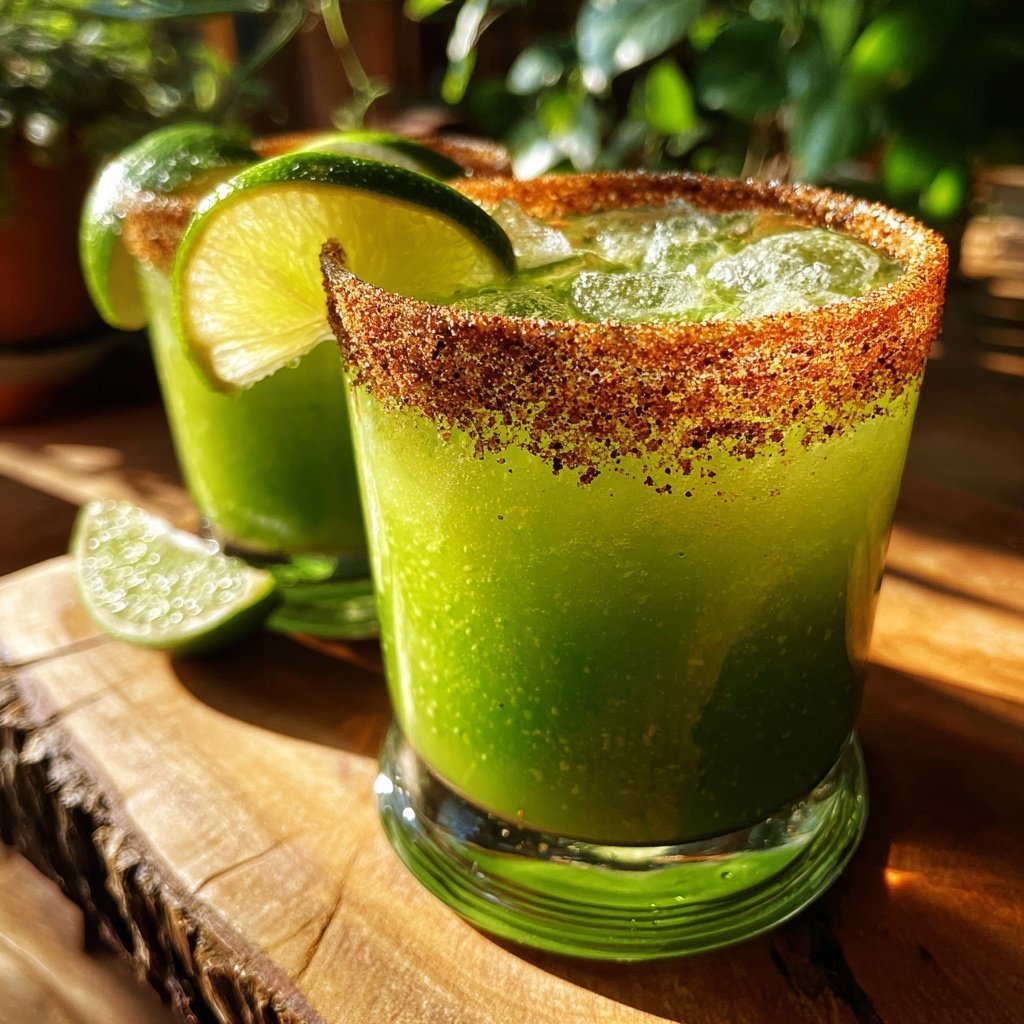 Christmas Margarita with Cinnamon Sugar Rim