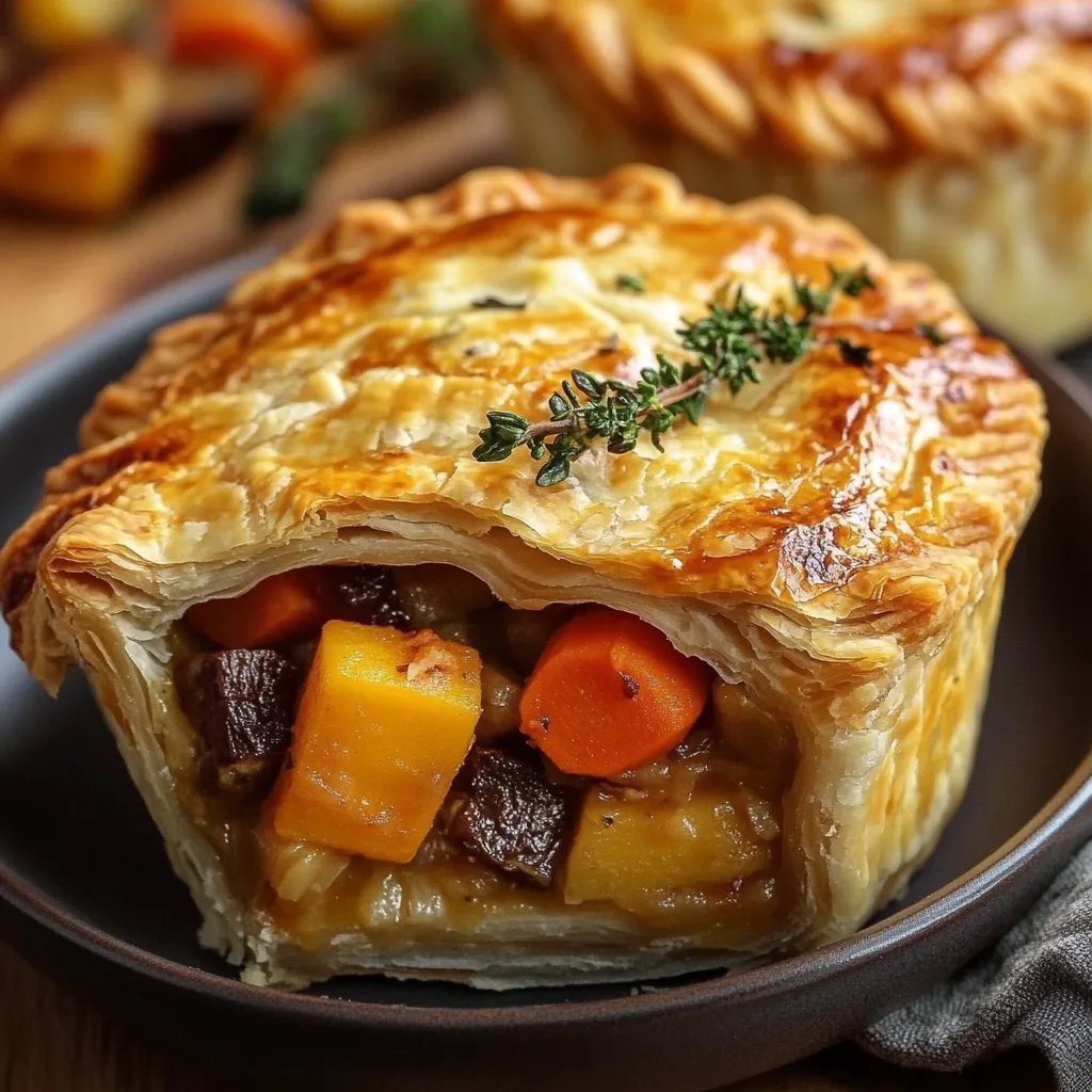 Roasted Autumn Vegetable Pot Pies