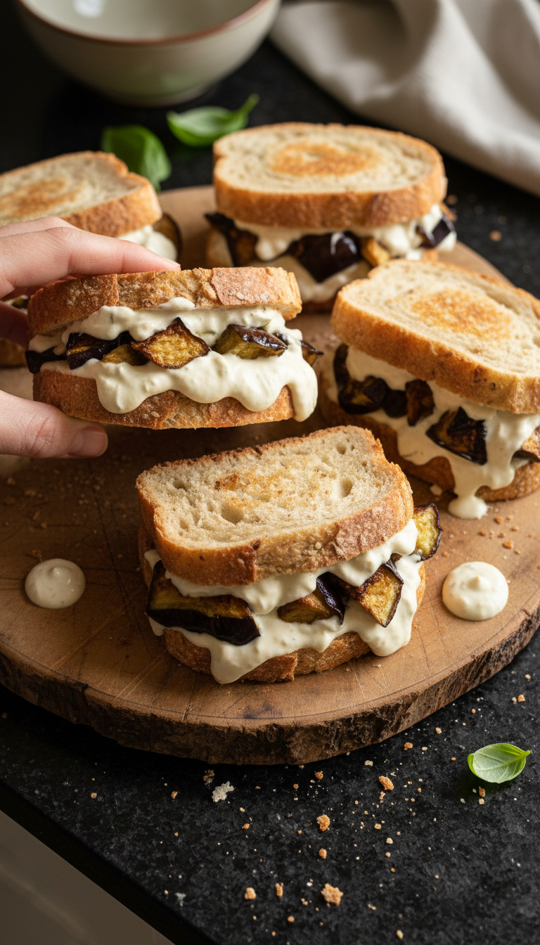 Eggplant Aioli Sandwiches