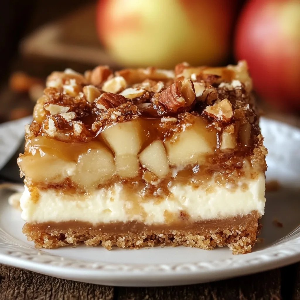 Caramel Apple Cheesecake Bars