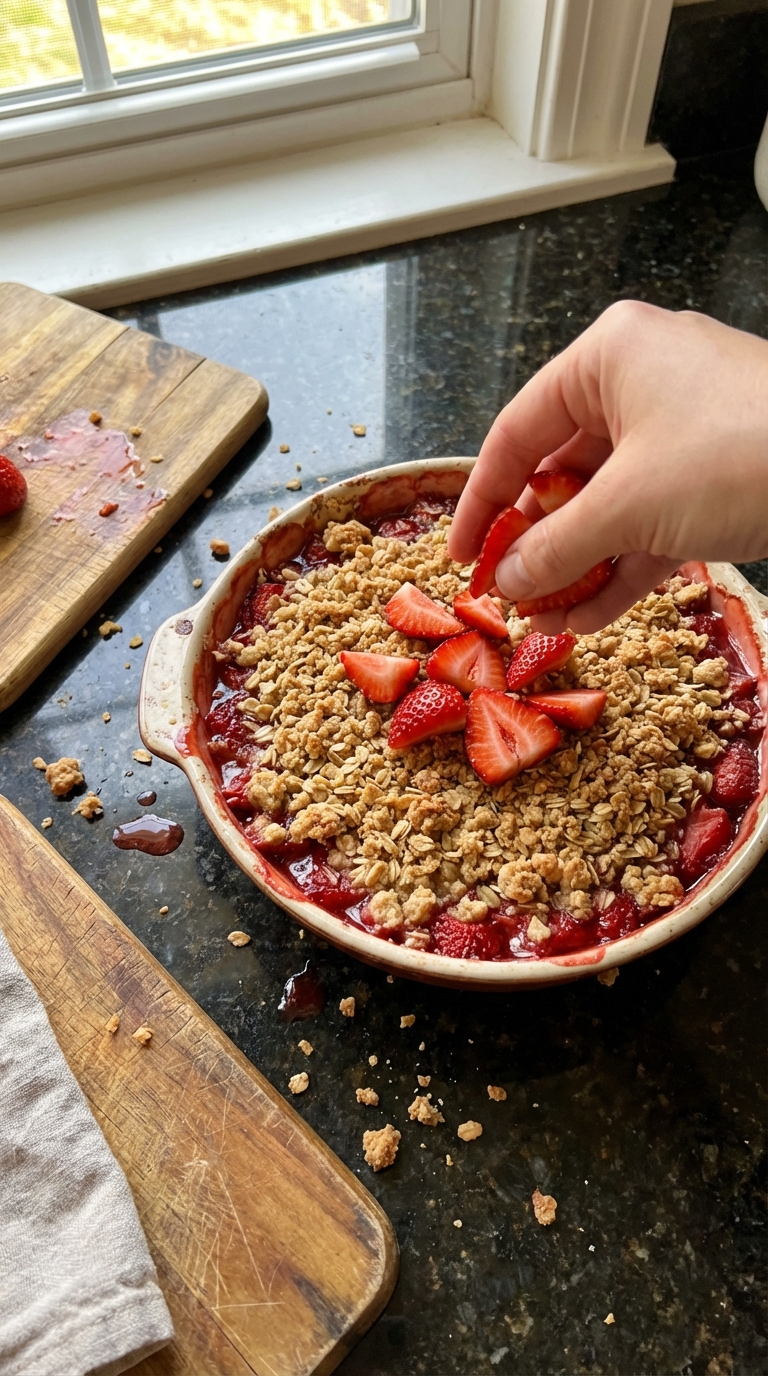 Warm Strawberry Crisp