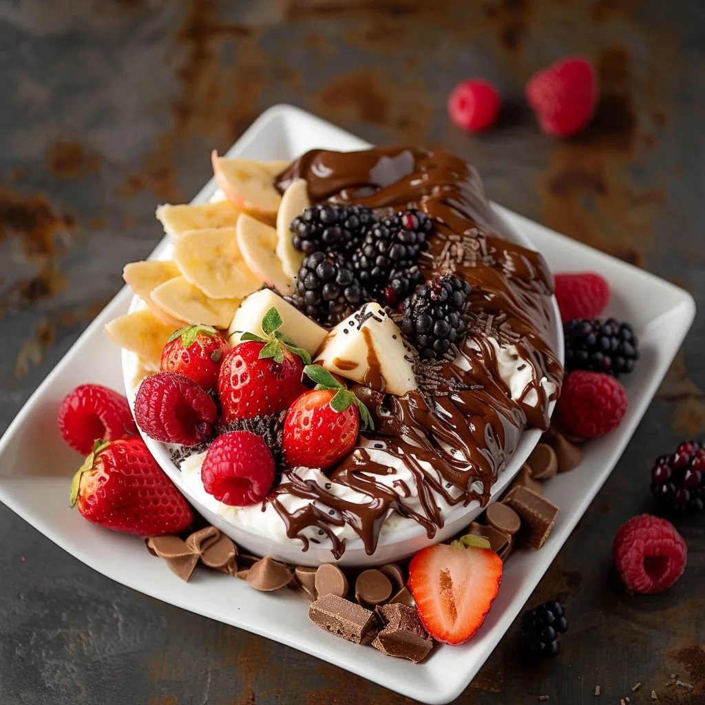 Chocolate Fruit Dip with Cream Cheese