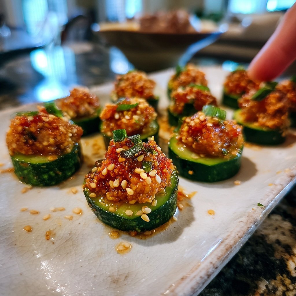 Spicy Tuna Cucumber Cups