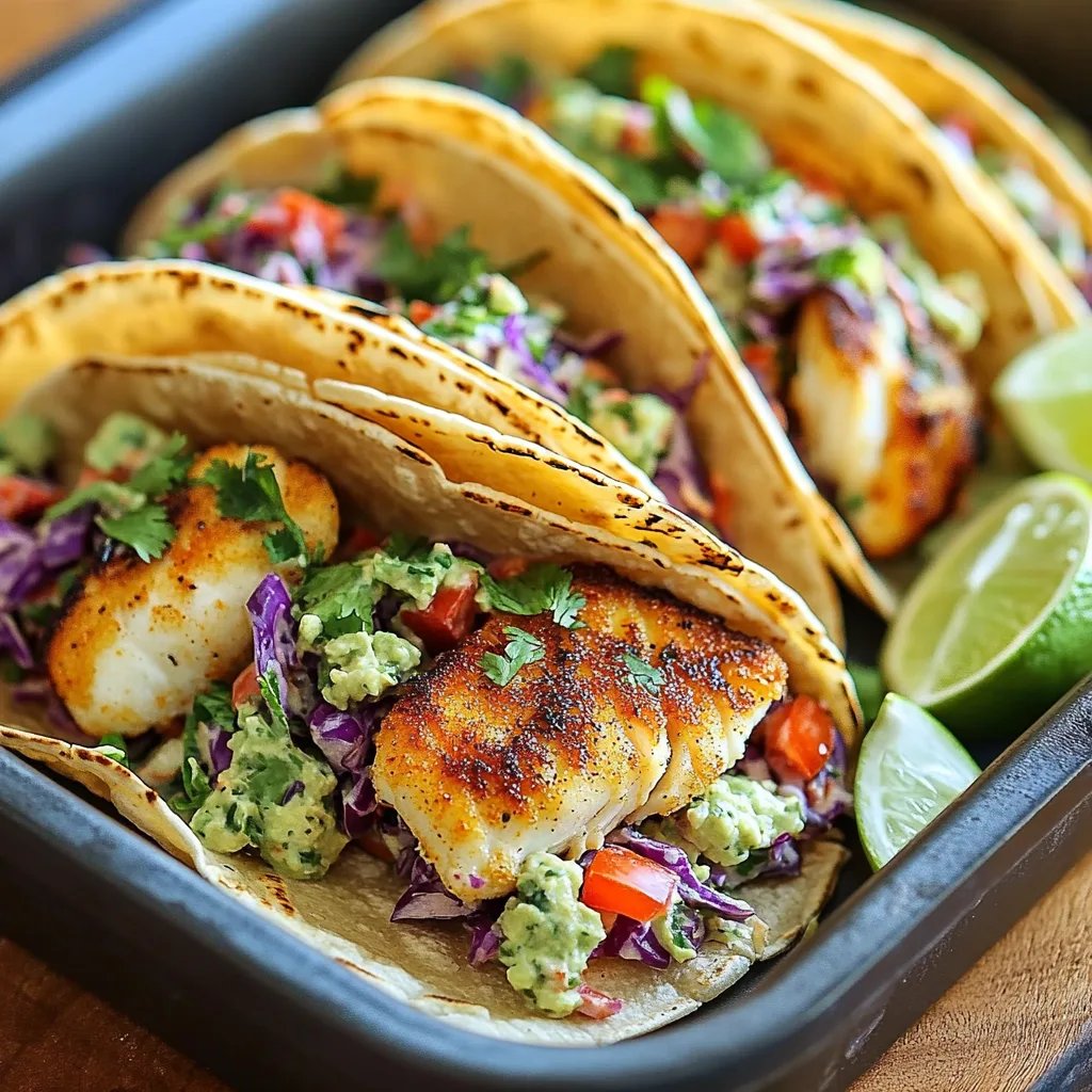 Easy Fish Tacos with Cilantro Lime Slaw