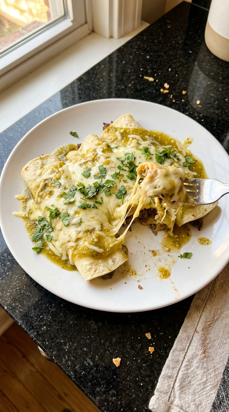 Beef Enchiladas with Salsa Verde
