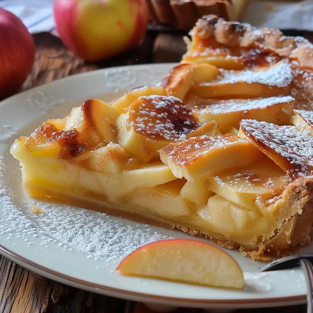 Apple Custard Impossible Pie