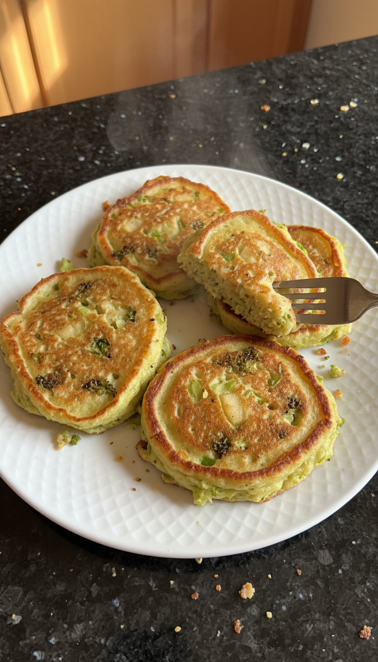 Crispy Broccoli Apple Pancakes
