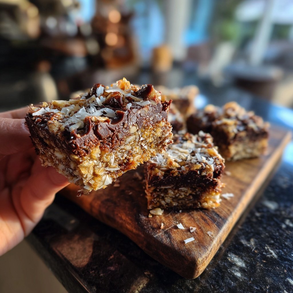 Chocolate-Coconut Dandelion Energy Bars