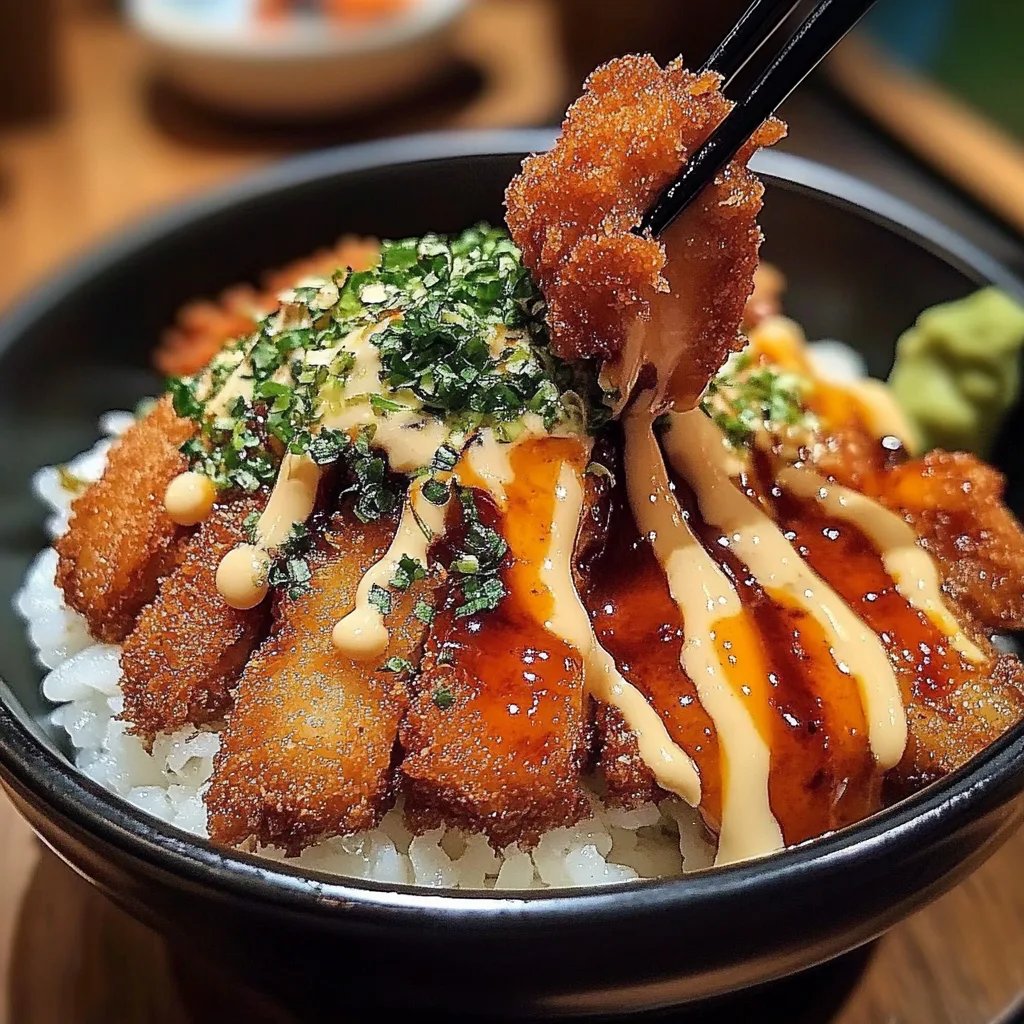 Japanese Katsu Bowls with Tonkatsu Sauce