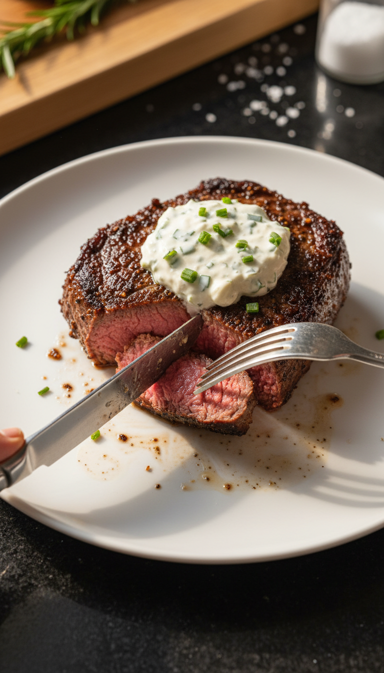 Filet Mignon with Horseradish Cream