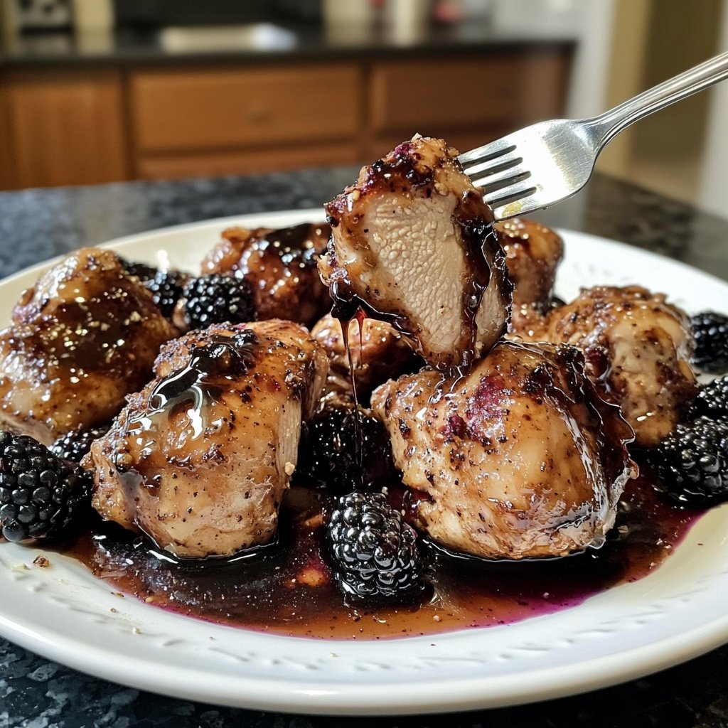 Blackberry Balsamic Glazed Chicken