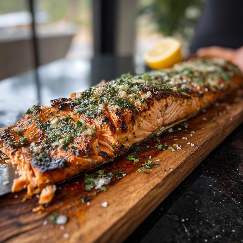 Cedar Plank Grilled Salmon