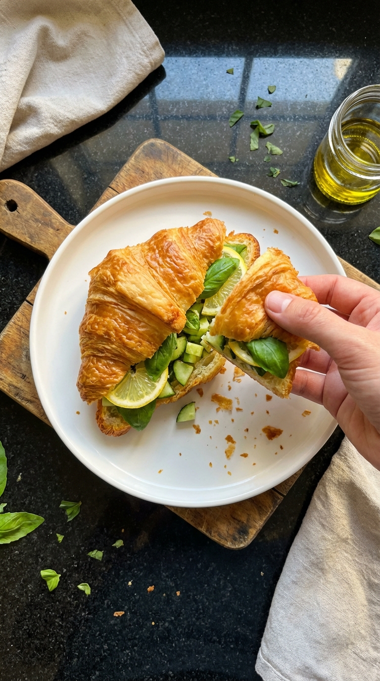 Lemon Basil Croissant Salad