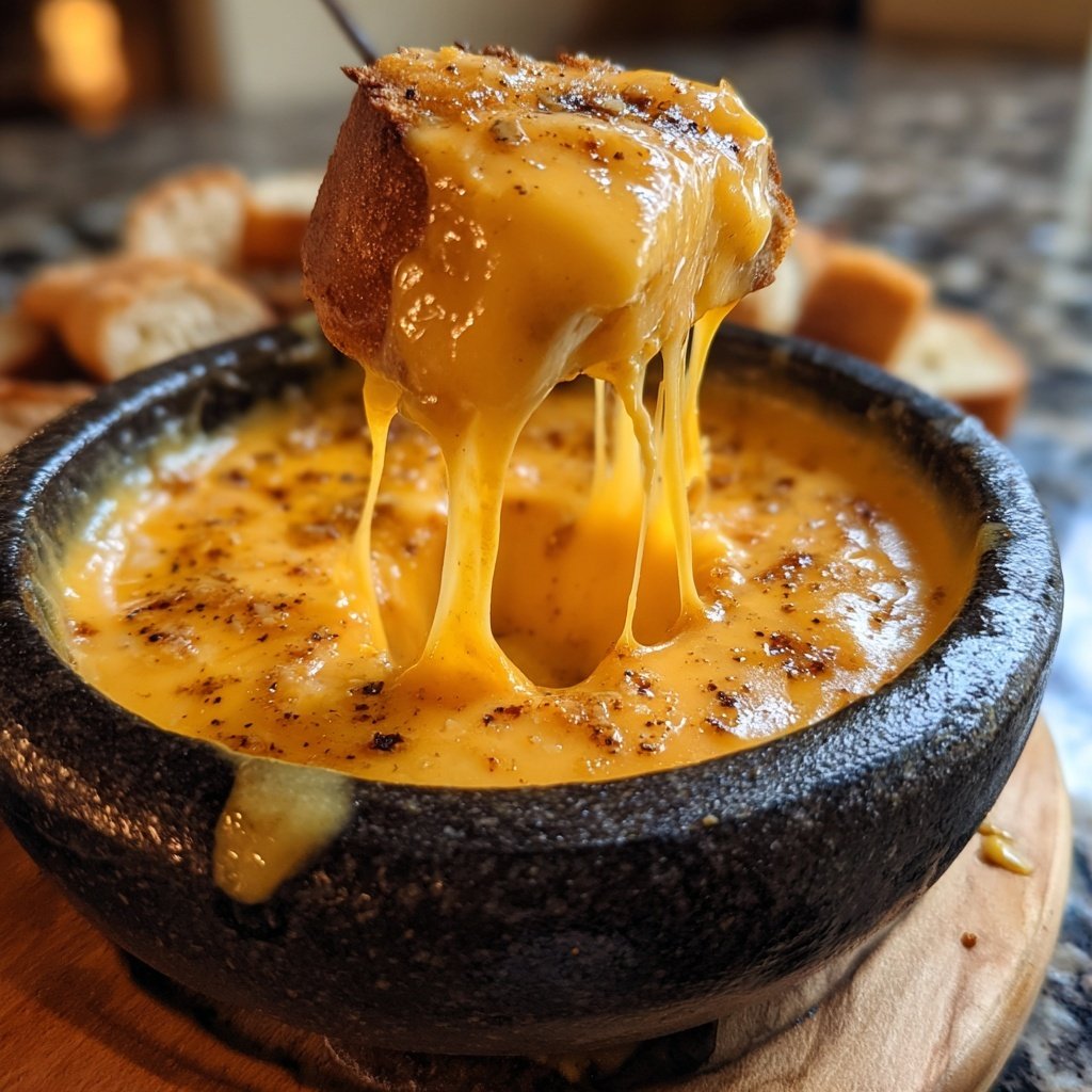 Gourmet Cheddar Beer Fondue