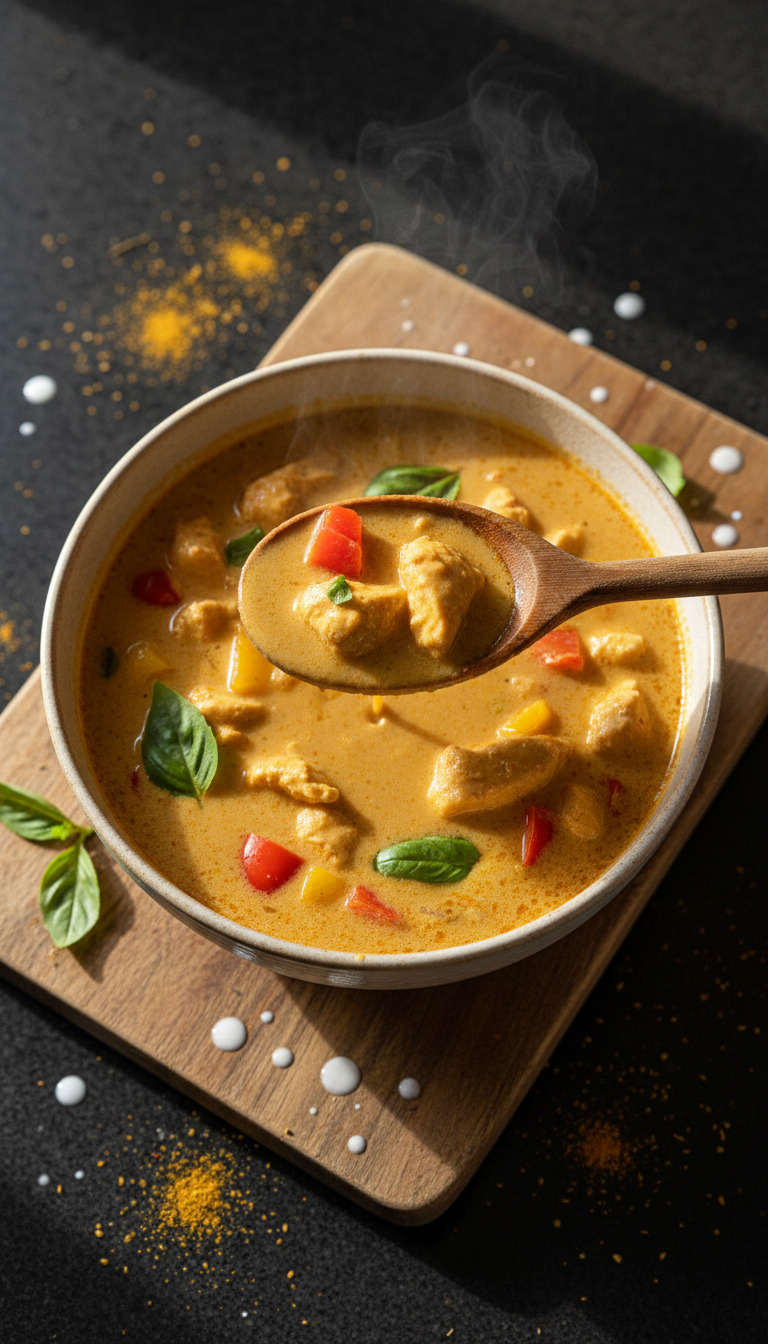 Thai Coconut Curry Chicken Soup