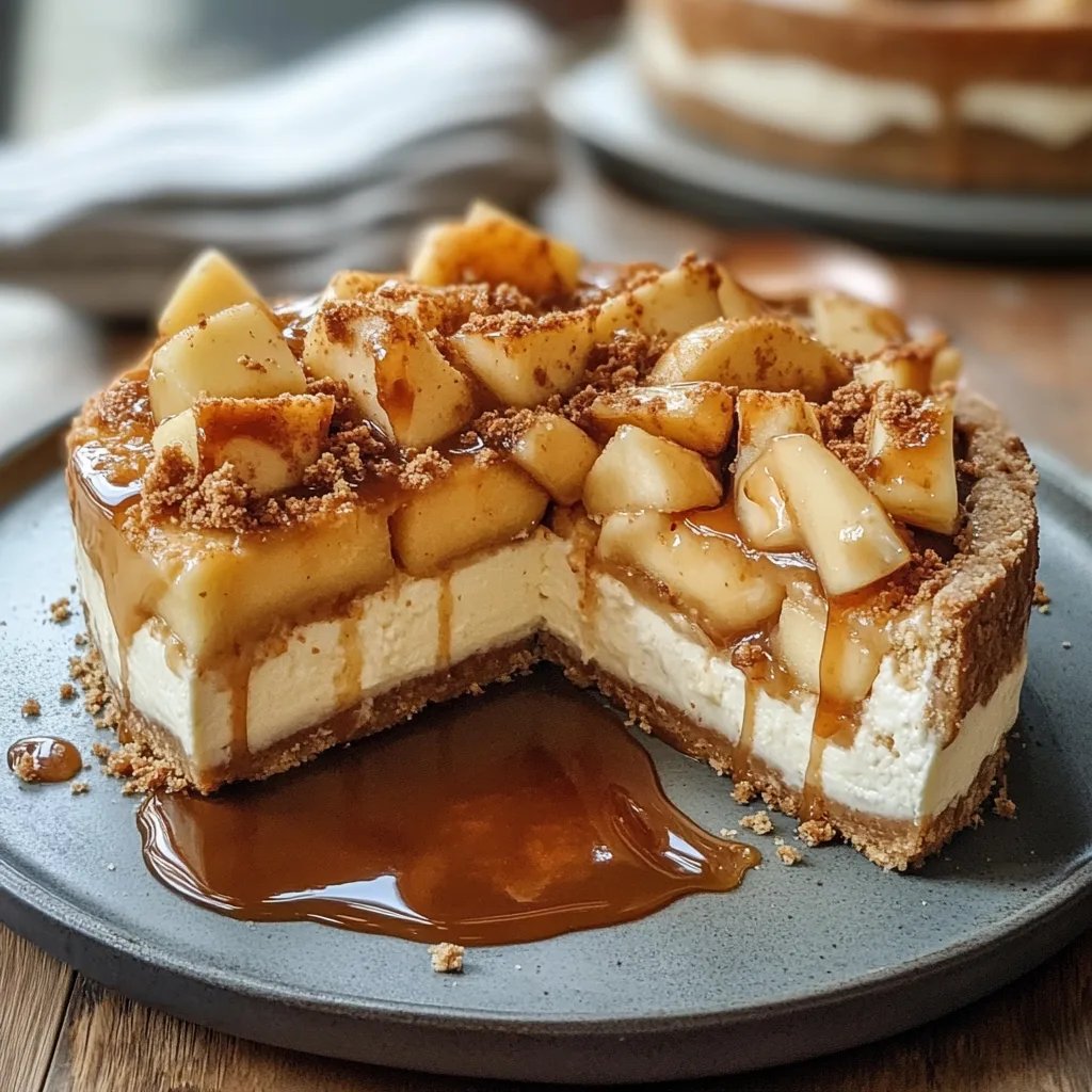 Salted Caramel Apple Pie Cheesecake