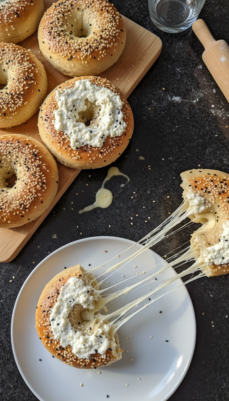 Protein-Packed Cottage Bagels