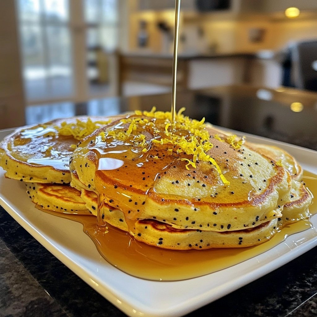 Lemon Poppyseed Ricotta Pancakes