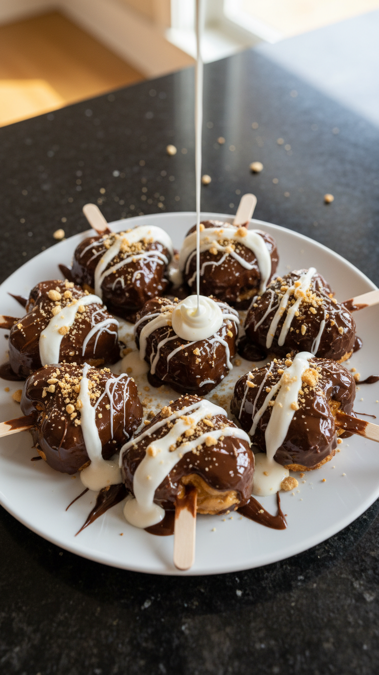 Peanut Butter Marshmallow Heart Pops