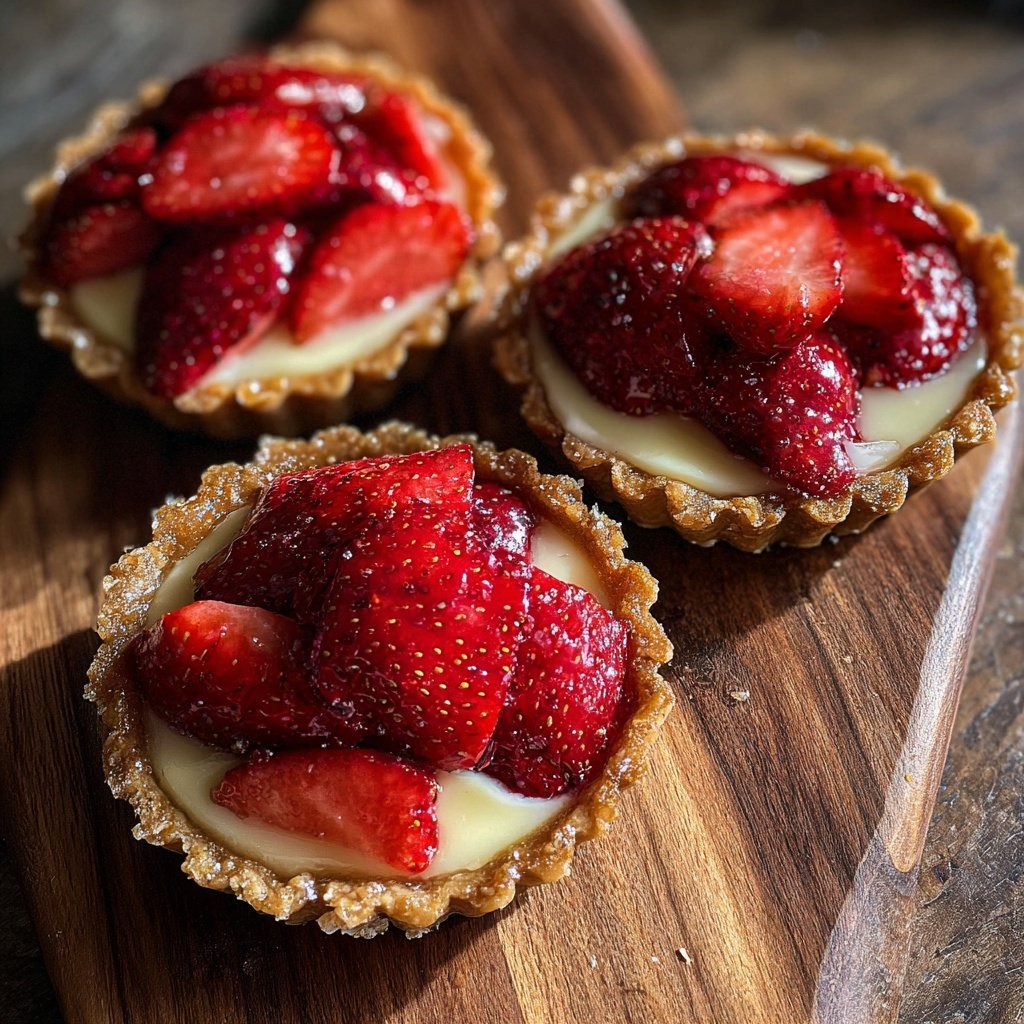 Vanilla Bean Strawberry Tarts