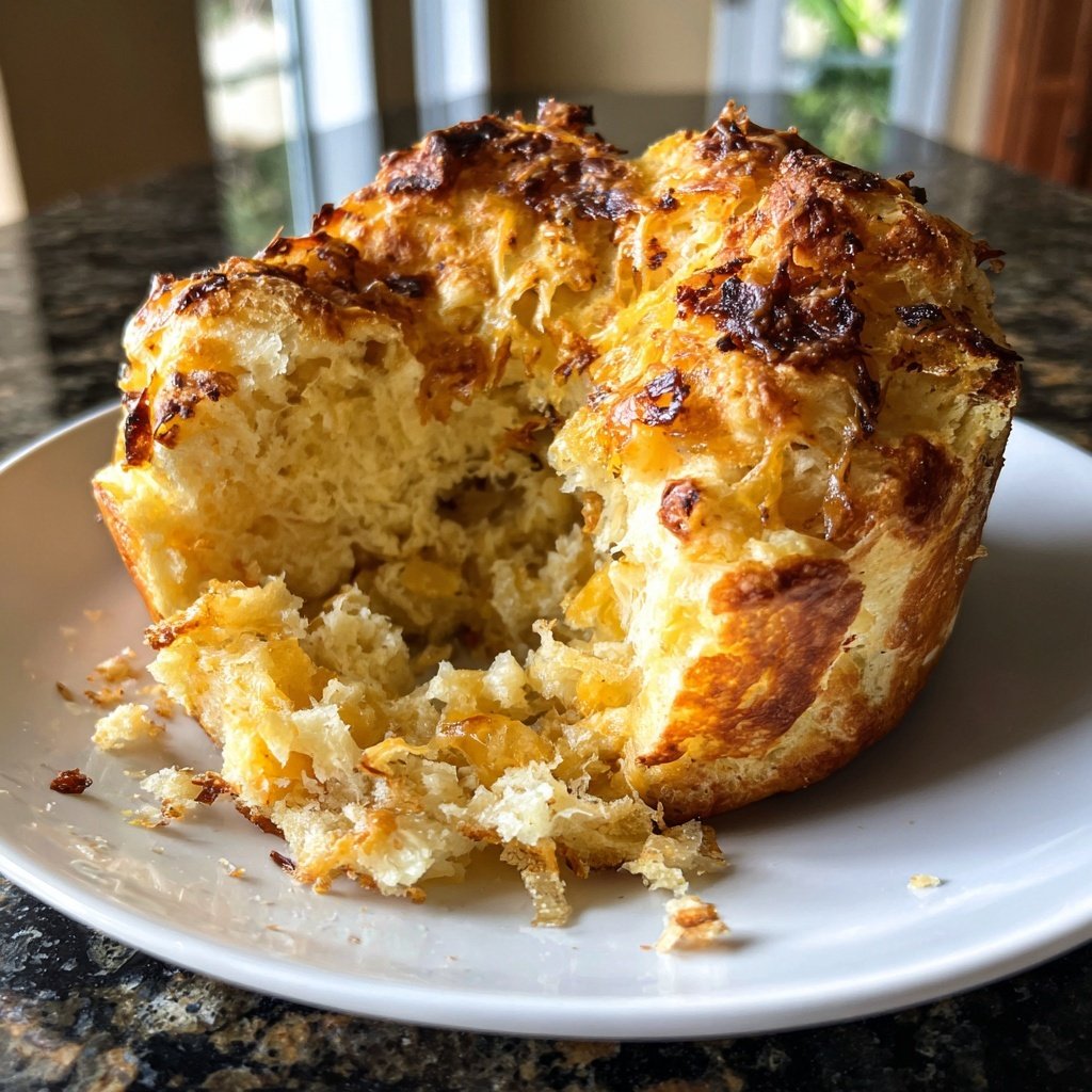 Caramelized Onion and Cheddar Soufflé