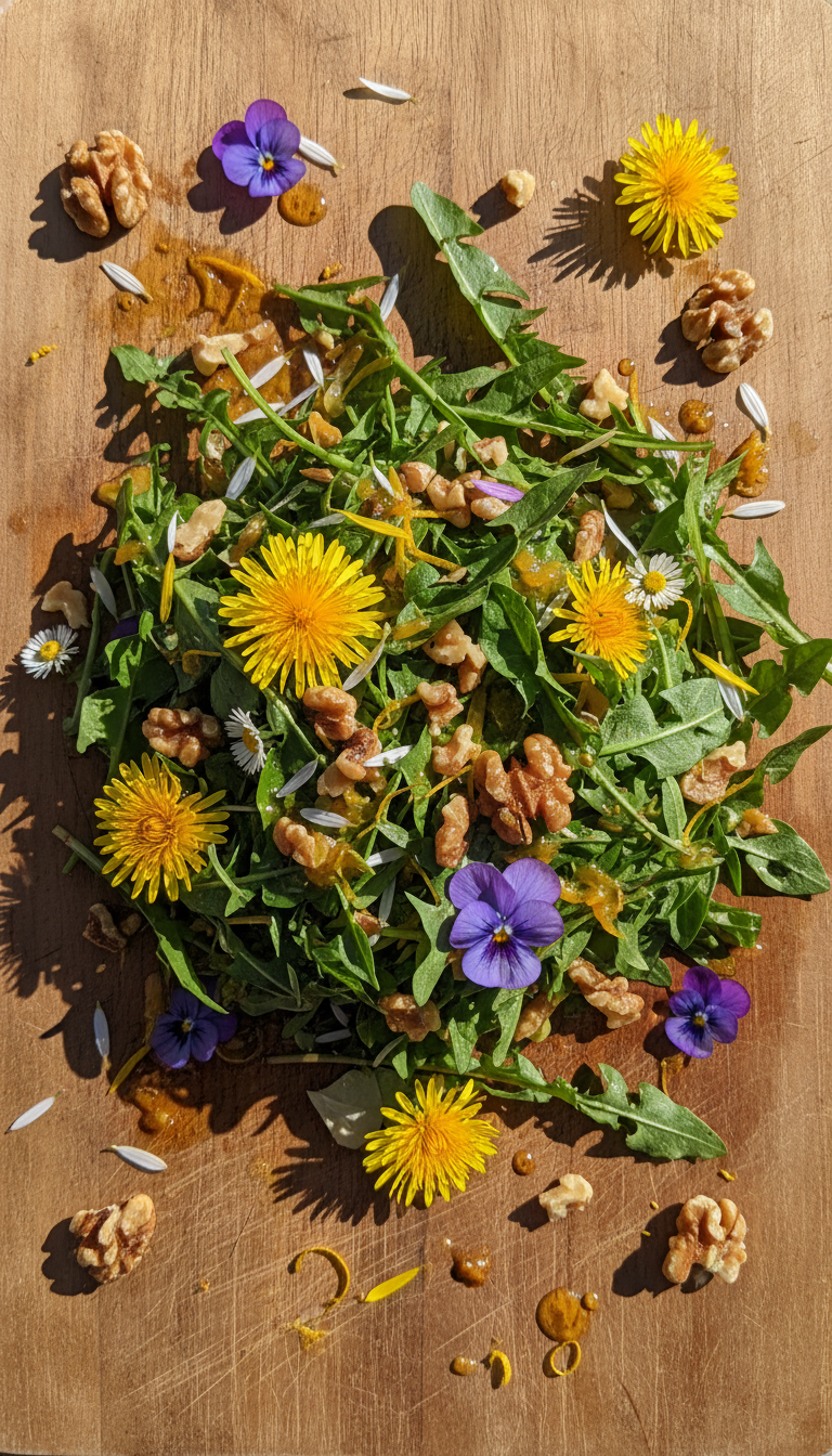 Nutty Dandelion Salad Treat