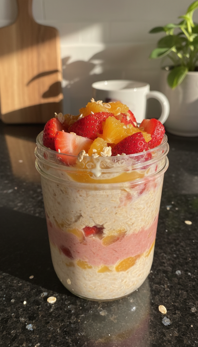 Strawberry Orange Overnight Oats