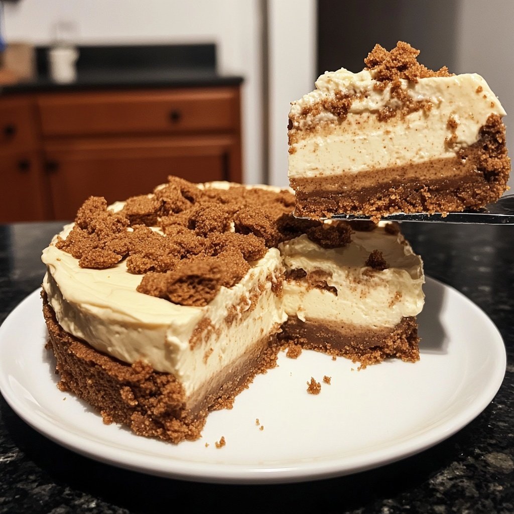 No-Bake Speculoos Cheesecake with Cookie Crust