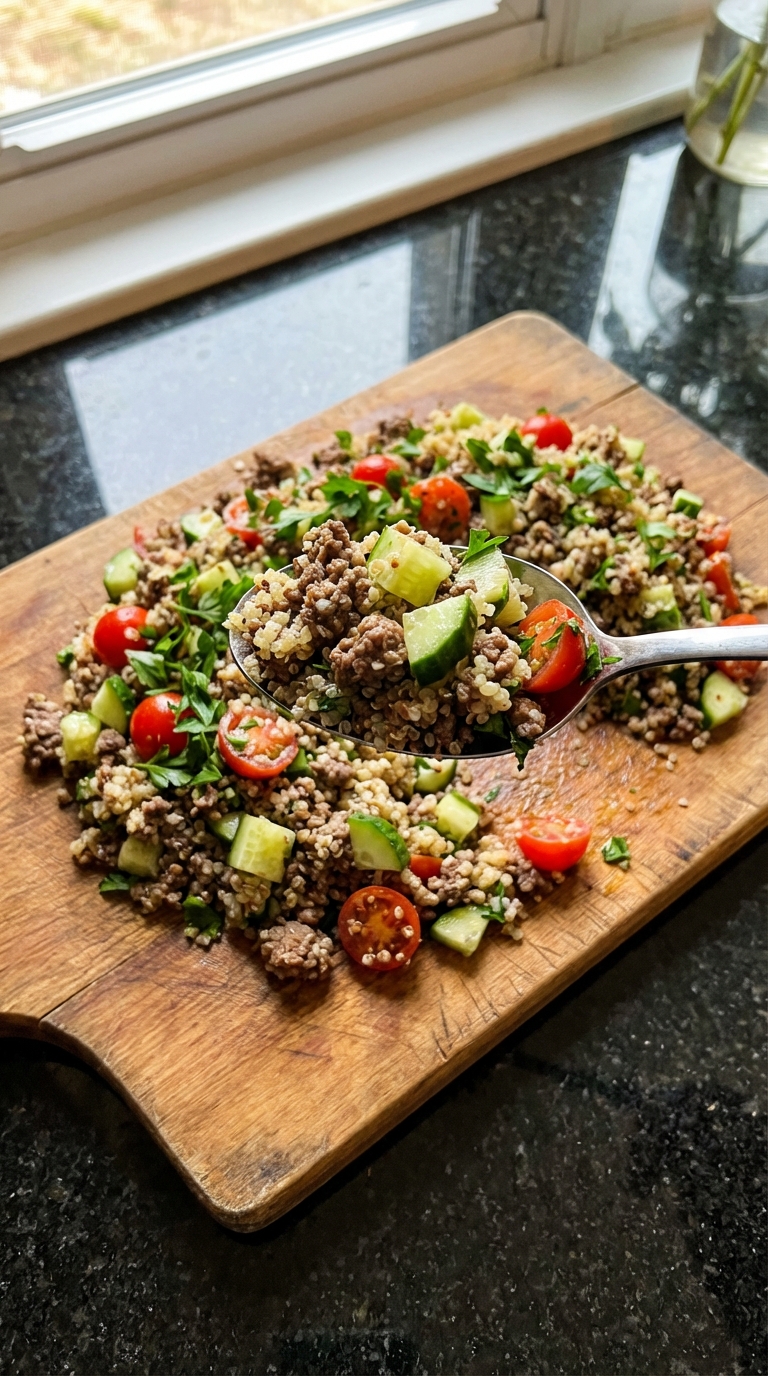 Ground Beef and Quinoa Salad
