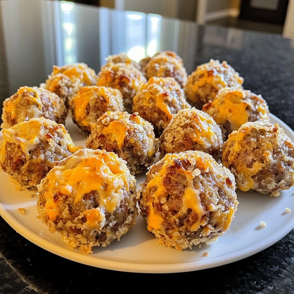 Sausage Balls with Red Lobster Biscuit Mix