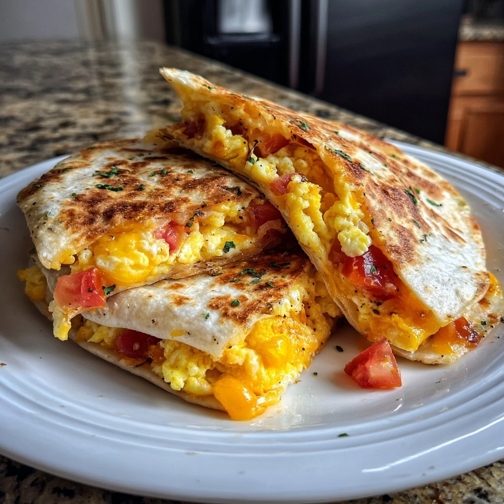 Savory Breakfast Quesadillas with Scrambled Eggs​