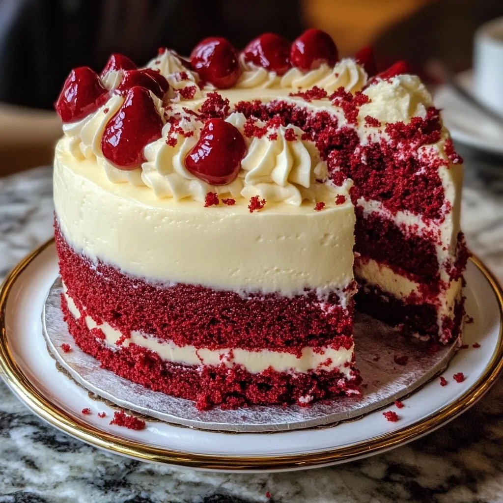 Red Velvet Cheesecake Cake