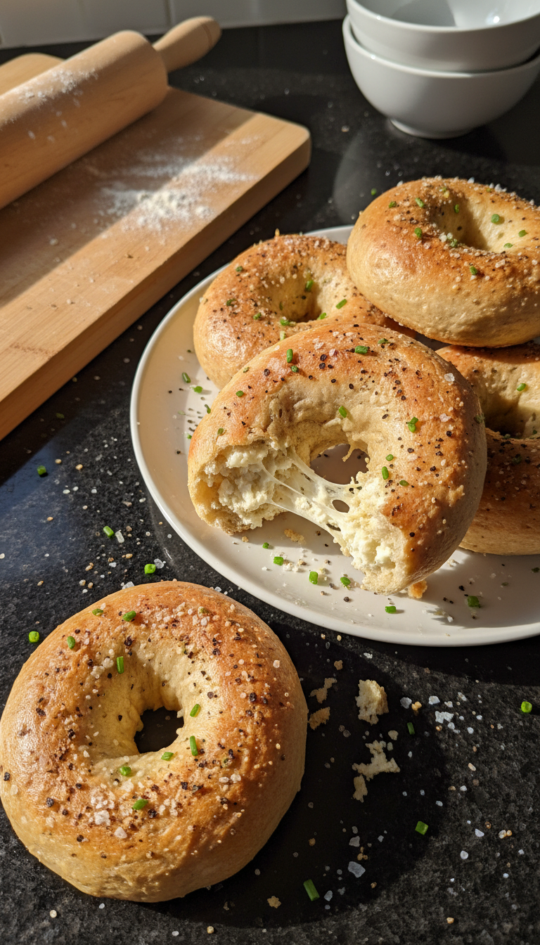 Sunshine Cottage Cheese Bagels