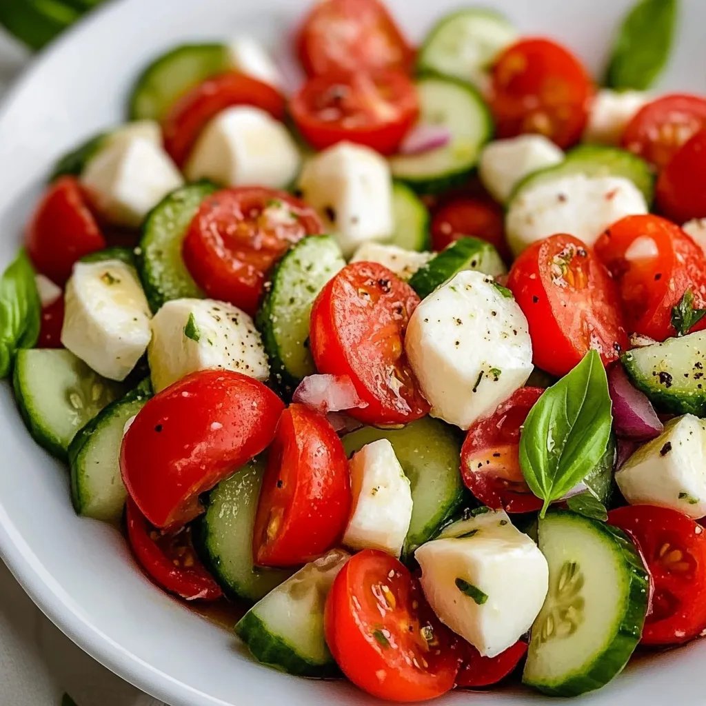 Easy Cucumber Caprese Salad: An Incredible 5-Ingredient Recipe