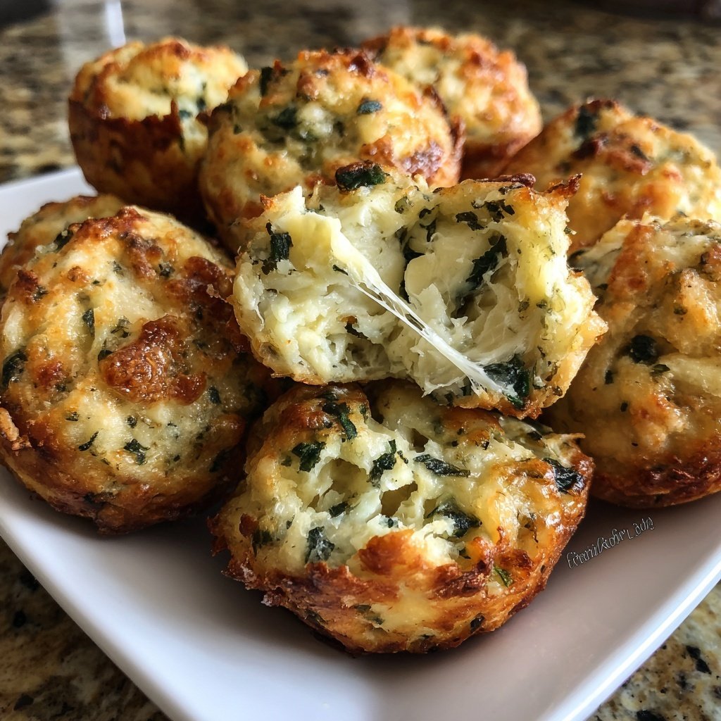 Spinach and Artichoke Dip Bites