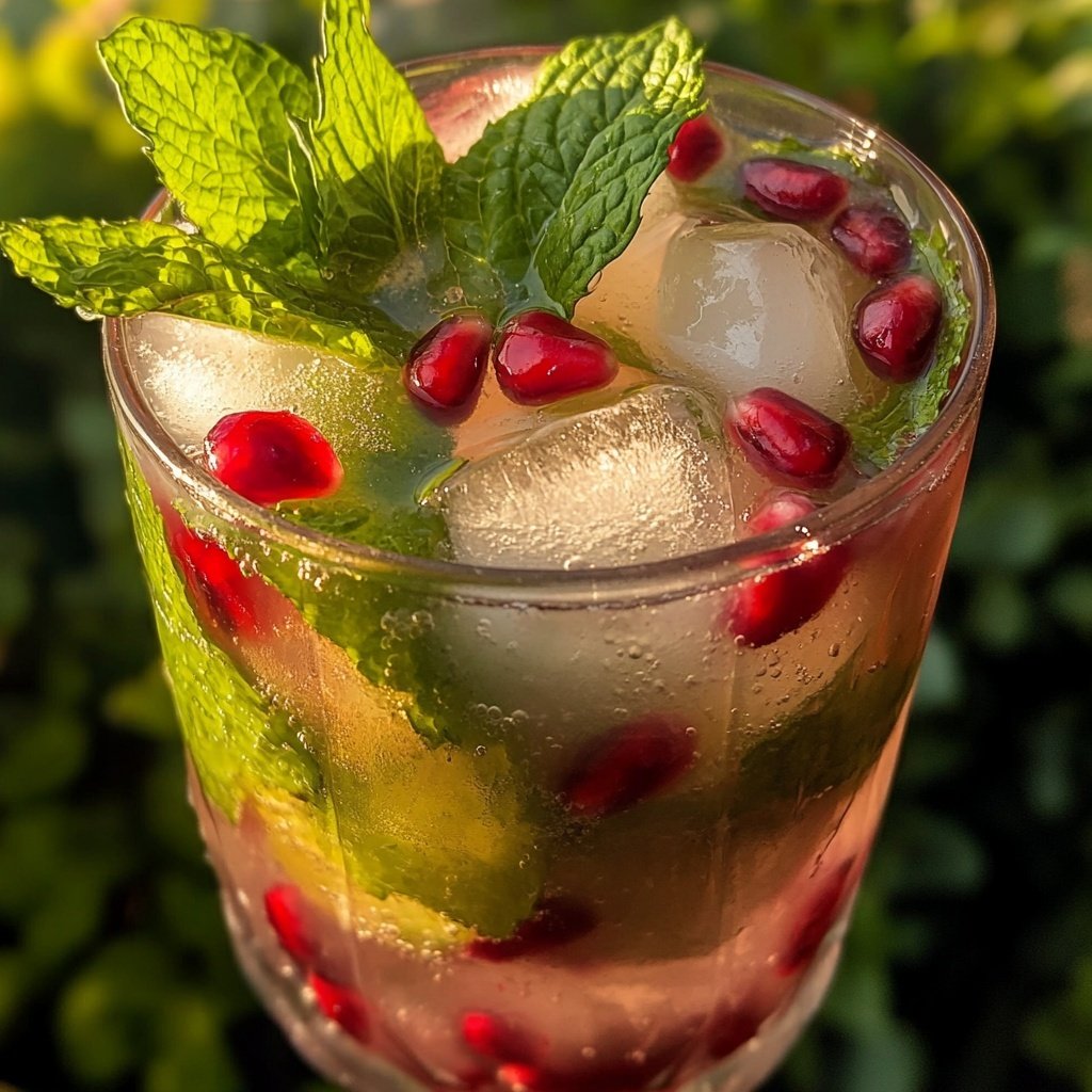 Festive Winter Pomegranate Mojito