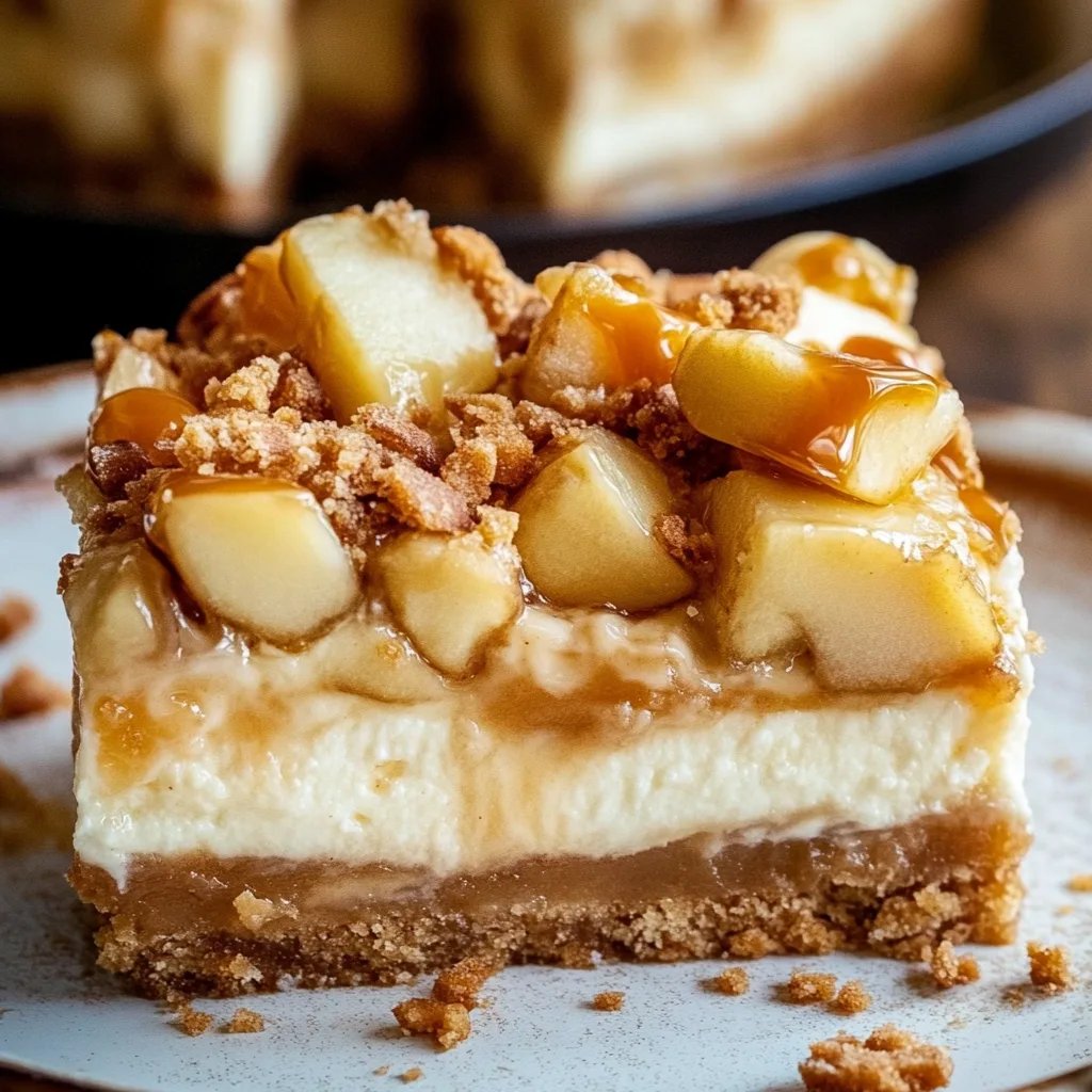 Caramel Apple Cheesecake Bars